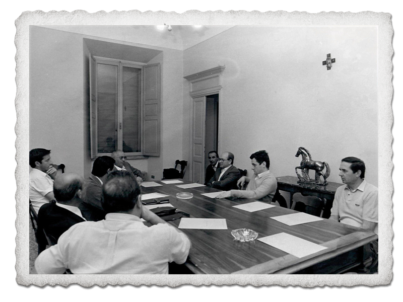 Foto storica della nascita del Consorzio Salumi Piacentini