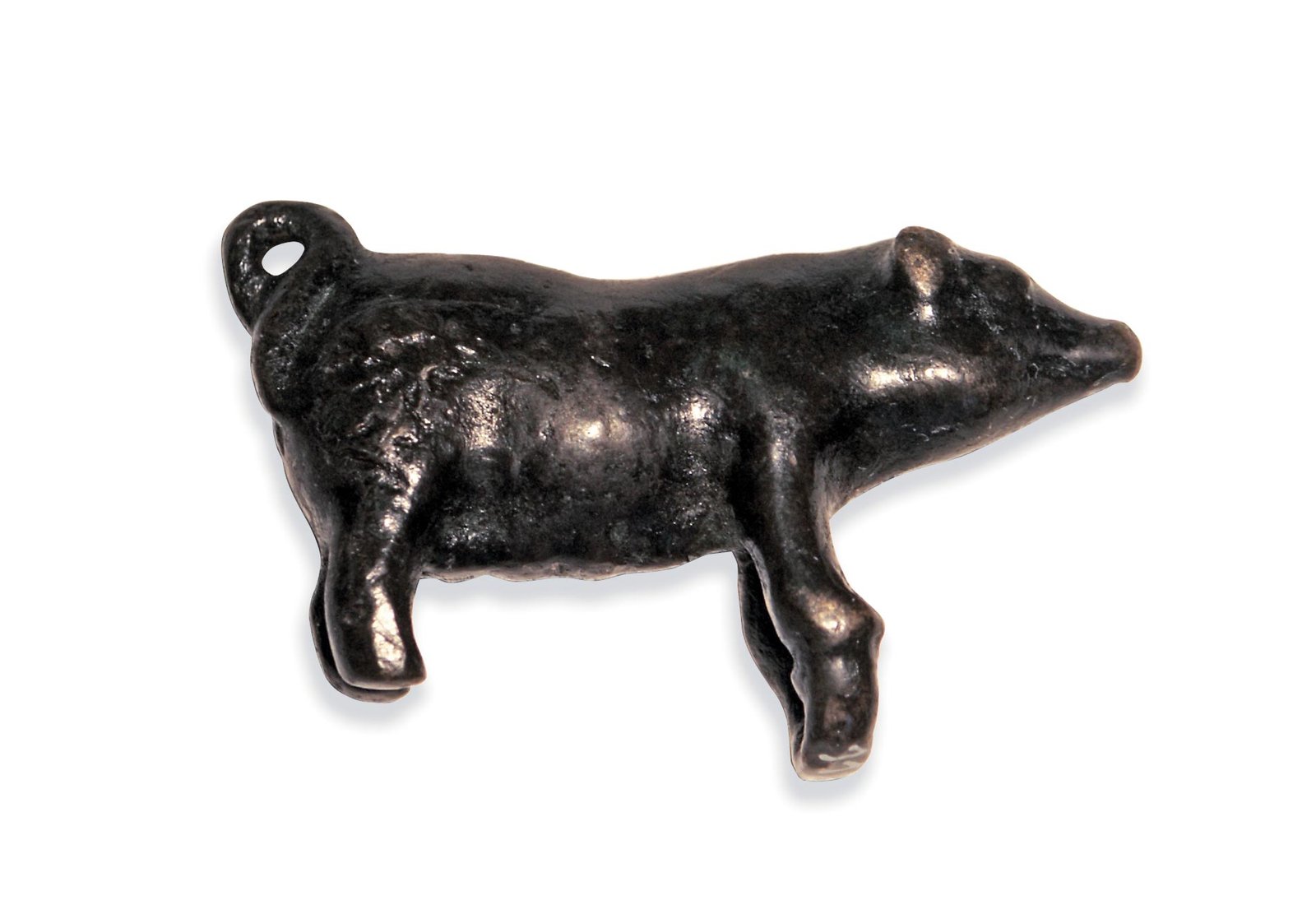 Scrofetta bronzea conservata come testimonianza archeologica piacentina